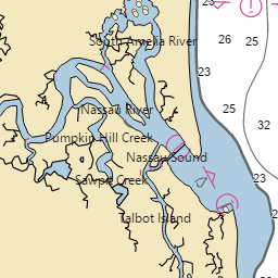 Map and Nautical Charts of Jacksonville Beach, FL