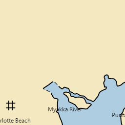 Peace and Myakka Rivers Large Print Navigation Chart 4E