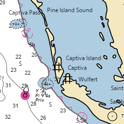 Map and Nautical Charts of Pineland, Pine Island, FL